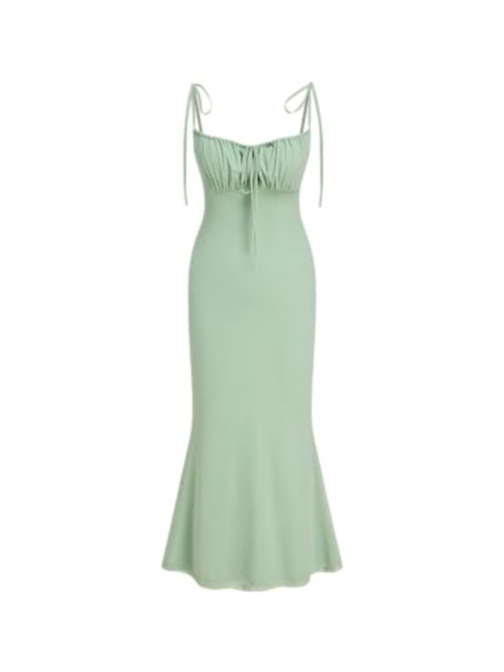 Mesh Sweetheart Neck Lace Up Maxi Dress Flared Mermaid Hem